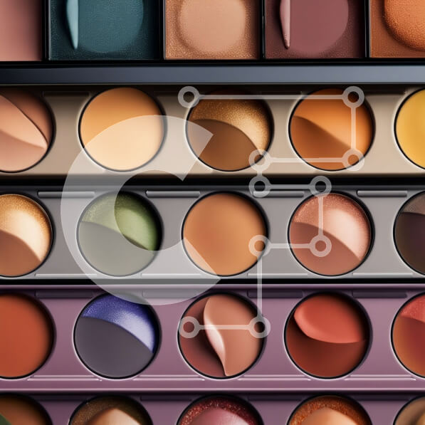 Σετ των 2 Intra Συλλεκτικό Ξύλινο Παζλ Plywood  4mm - Εκπληκτική παλέτα σκιών ματιών σε ζεστούς καφέ, μπεζ και χρυσούς τόνους Σε Ξύλινο Κουτί - Διαστάσεις: 10x10 cm – 25 κομμάτια