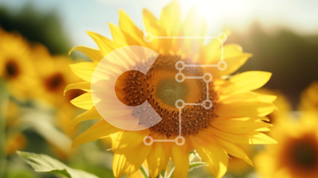 Intra Συλλεκτικό Ξύλινο Παζλ Plywood  4mm - Εκπληκτική εικόνα ενός χωραφιού με ηλιοτρόπια με τον ήλιο να ακτινοβολεί πίσω τους Σε Ξύλινο Κουτί - Διαστάσεις: 10x10 cm – 25 κομμάτια