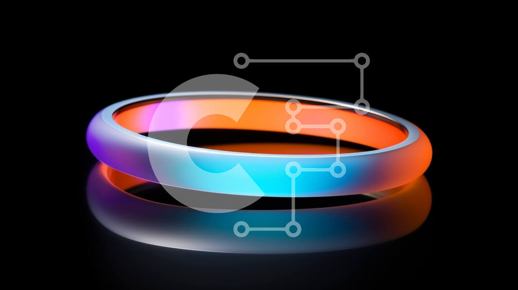 Σετ των 2 Intra Συλλεκτικό Ξύλινο Παζλ Plywood  4mm - Πολύχρωμο πολύχρωμο δαχτυλίδι σε μαύρο φόντο Σε Ξύλινο Κουτί - Διαστάσεις: 10x10 cm – 25 κομμάτια