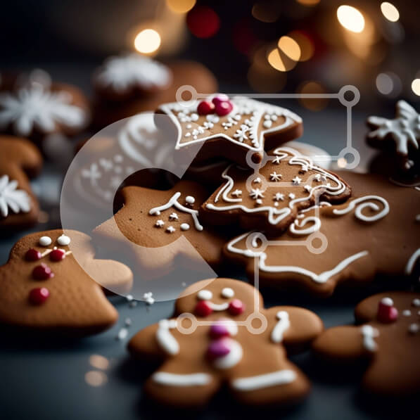 Σετ των 2 Intra Συλλεκτικό Ξύλινο Παζλ Plywood  4mm - Νόστιμα μπισκότα μελόψωμο με παγωμένο και πασπάλισμα Σε Ξύλινο Κουτί - Διαστάσεις: 10x10 cm – 25 κομμάτια