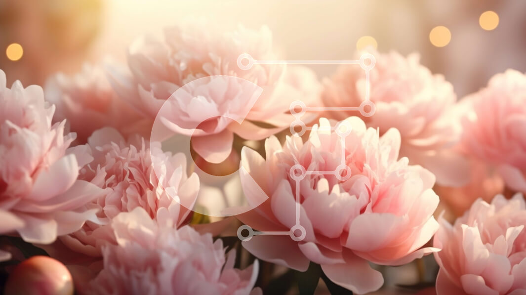 Intra Συλλεκτικό Ξύλινο Παζλ Plywood  4mm - Ανθοδέσμη με ροζ παιώνιες σε απαλό φωτισμό Σε Ξύλινο Κουτί - Διαστάσεις: 10x10 cm – 25 κομμάτια