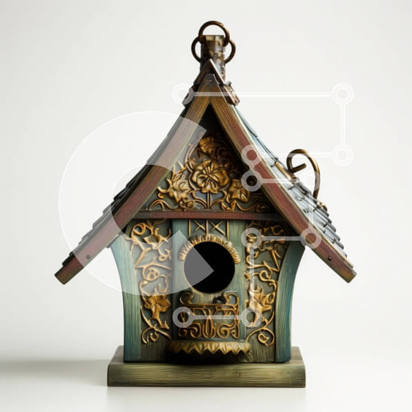 Intra Συλλεκτικό Ξύλινο Παζλ Plywood  4mm - Όμορφα κατασκευασμένο Ξύλινο Σπιτάκι πουλιών με περίπλοκες λεπτομέρειες Σε Ξύλινο Κουτί - Διαστάσεις: 10x10 cm – 25 κομμάτια