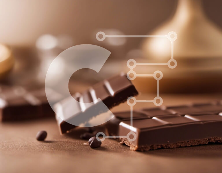 Σετ των 2 Intra Συλλεκτικό Ξύλινο Παζλ Plywood  4mm - Μπάρα μαύρης σοκολάτας σε ξύλινο τραπέζι Σε Ξύλινο Κουτί - Διαστάσεις: 10x10 cm – 25 κομμάτια