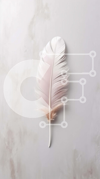 Σετ των 2 Intra Συλλεκτικό Ξύλινο Παζλ Plywood  4mm - Όμορφη εικόνα ενός λευκού φτερού σε μια μαρμάρινη επιφάνεια Σε Ξύλινο Κουτί - Διαστάσεις: 10x10 cm – 25 κομμάτια