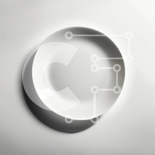 Σετ των 2 Intra Συλλεκτικό Ξύλινο Παζλ Plywood  4mm - Απλή και μινιμαλιστική εικόνα ενός άδειου λευκού πιάτου σε ένα τραπέζι Σε Ξύλινο Κουτί - Διαστάσεις: 10x10 cm – 25 κομμάτια