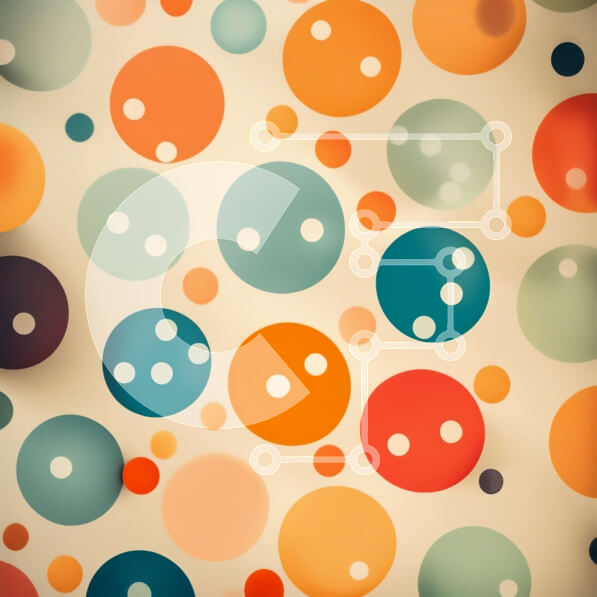 Intra Συλλεκτικό Ξύλινο Παζλ Plywood  4mm - Χωρίς ραφή πρότυπο πολύχρωμων κύκλων για γραφικό σχέδιο Σε Ξύλινο Κουτί - Διαστάσεις Puzzle: 10x10 cm – 25 κομμάτια