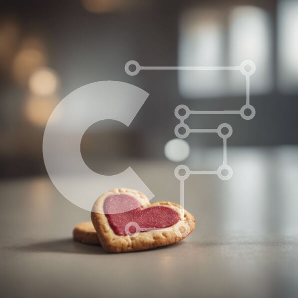 Σετ των 2 Intra Συλλεκτικό Ξύλινο Παζλ Plywood  4mm - Φρεσκοψημένα μπισκότα σε σχήμα καρδιάς με red frosting Σε Ξύλινο Κουτί - Διαστάσεις: 10x10 cm – 25 κομμάτια