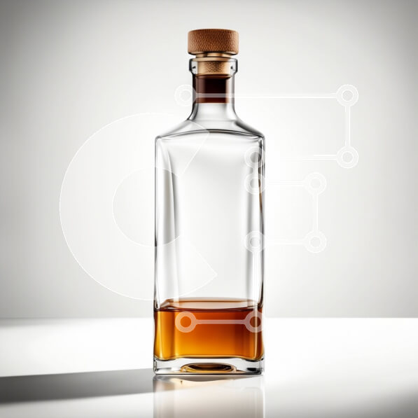 Σετ των 2 Intra Συλλεκτικό Ξύλινο Παζλ Plywood  4mm - Μπουκάλι καφέ υγρού σε λευκή επιφάνεια Σε Ξύλινο Κουτί - Διαστάσεις: 10x10 cm – 25 κομμάτια