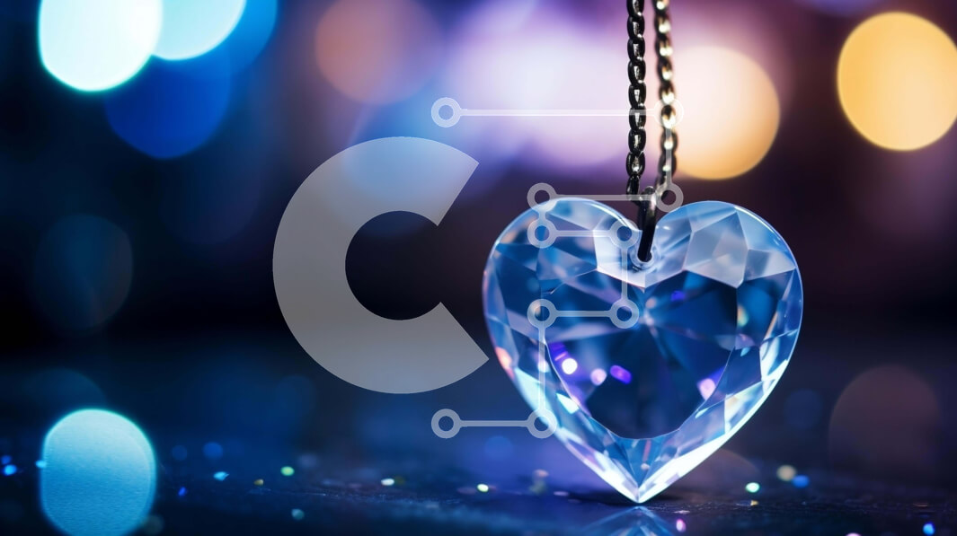 Intra Συλλεκτικό Ξύλινο Παζλ Plywood  4mm - Διαμαντένιο κολιέ σε σχήμα καρδιάς για αγάπη και φιλία Σε Ξύλινο Κουτί - Διαστάσεις Puzzle: 10x10 cm – 25 κομμάτια