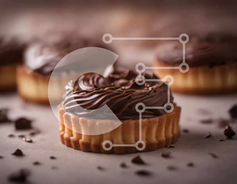 Σετ των 2 Intra Συλλεκτικό Ξύλινο Παζλ Plywood  4mm - Στοίβα Cupcakes με παγωμένο σοκολάτα Σε Ξύλινο Κουτί - Διαστάσεις: 10x10 cm – 25 κομμάτια