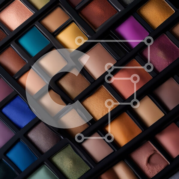 Σετ των 2 Intra Συλλεκτικό Ξύλινο Παζλ Plywood  4mm - Ζωντανή παλέτα μακιγιάζ με μια γκάμα χρωμάτων Σε Ξύλινο Κουτί - Διαστάσεις: 10x10 cm – 25 κομμάτια