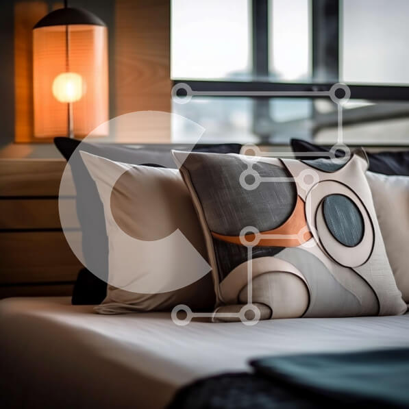 Intra Συλλεκτικό Ξύλινο Παζλ Plywood  4mm - Άνετο εσωτερικό υπνοδωματίου με κρεβάτι, μαξιλάρια και φωτιστικό Σε Ξύλινο Κουτί - Διαστάσεις Puzzle: 10x10 cm – 25 κομμάτια