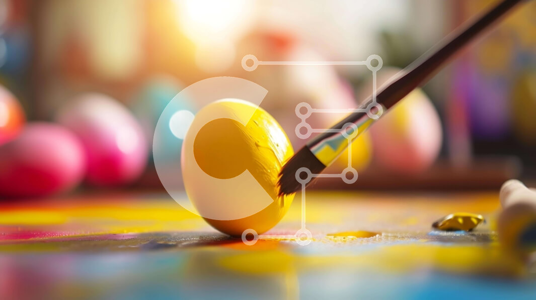 Intra Συλλεκτικό Ξύλινο Παζλ Plywood  4mm - Ζωγραφική στο χέρι Πασχαλινό αυγό για εορταστική γιορτή Σε Ξύλινο Κουτί - Διαστάσεις: 10x10 cm – 25 κομμάτια