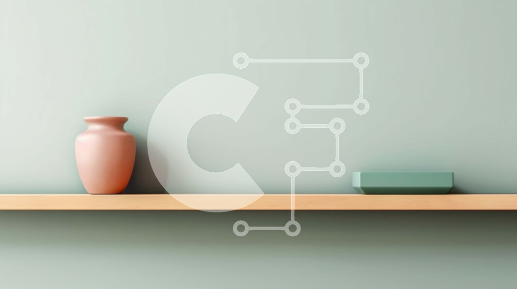 Intra Συλλεκτικό Ξύλινο Παζλ Plywood  4mm - Όμορφη εσωτερική διακόσμηση με ξύλινο ράφι και ροζ βάζο Σε Ξύλινο Κουτί - Διαστάσεις Puzzle: 10x10 cm – 25 κομμάτια