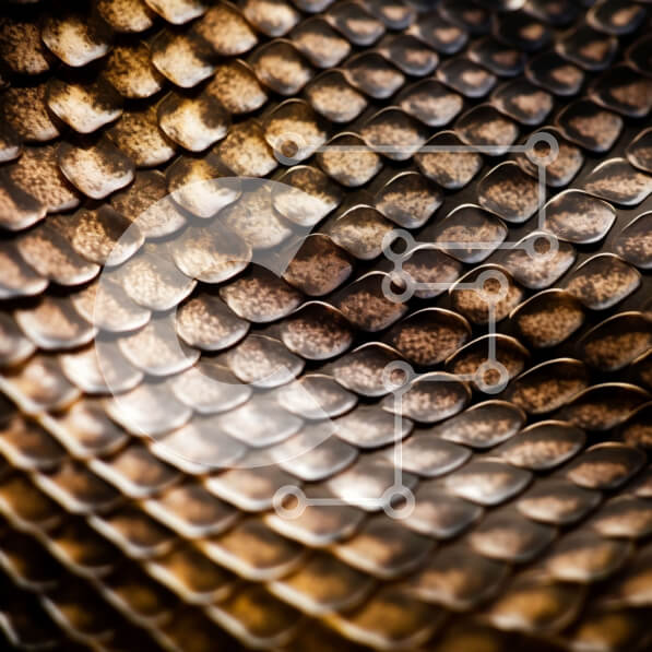 Intra Συλλεκτικό Ξύλινο Παζλ Plywood  4mm - Κοντινή όψη της λαμπερής ζυγαριάς φιδιού Σε Ξύλινο Κουτί - Διαστάσεις: 10x10 cm – 25 κομμάτια