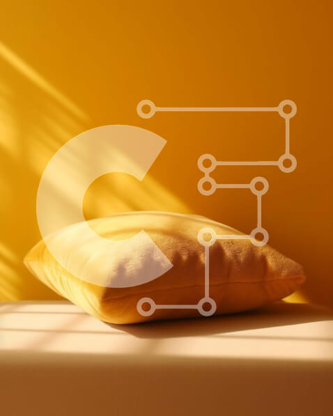 Intra Συλλεκτικό Ξύλινο Παζλ Plywood  4mm - Φωτεινός και ηλιόλουστος κίτρινος τοίχος με ηλιαχτίδα που λάμπει Σε Ξύλινο Κουτί - Διαστάσεις Puzzle: 10x10 cm – 25 κομμάτια