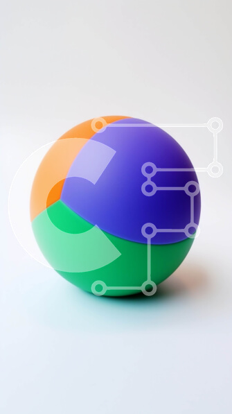 Intra Συλλεκτικό Ξύλινο Παζλ Plywood  4mm - Πολύχρωμη τρισδιάστατη μπάλα σε λευκή επιφάνεια Σε Ξύλινο Κουτί - Διαστάσεις Puzzle: 10x10 cm – 25 κομμάτια