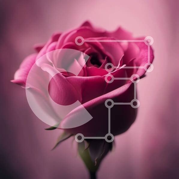 Intra Συλλεκτικό Ξύλινο Παζλ Plywood  4mm - Όμορφη κοντινή εικόνα ενός ροζ τριαντάφυλλου Σε Ξύλινο Κουτί - Διαστάσεις: 10x10 cm – 25 κομμάτια