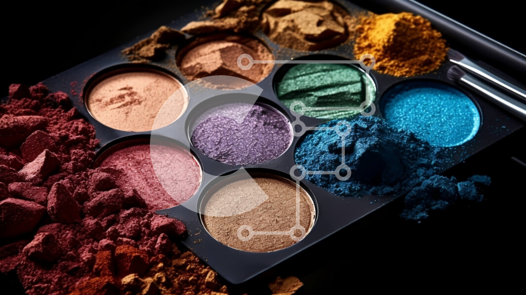 Intra Συλλεκτικό Ξύλινο Παζλ Plywood  4mm - Ζωντανή παλέτα μακιγιάζ με διάφορες αποχρώσεις σκιάς ματιών, ρουζ και highlighter Σε Ξύλινο Κουτί - Διαστάσεις Puzzle: 10x10 cm – 25 κομμάτια