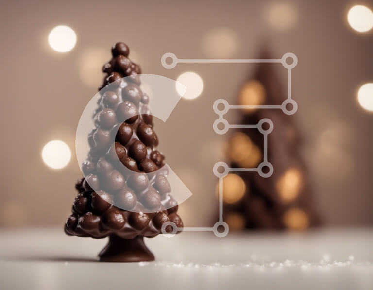 Intra Συλλεκτικό Ξύλινο Παζλ Plywood  4mm - Διακόσμηση Χριστουγεννιάτικου Δέντρου με σοκολάτα Σε Ξύλινο Κουτί - Διαστάσεις: 10x10 cm – 25 κομμάτια