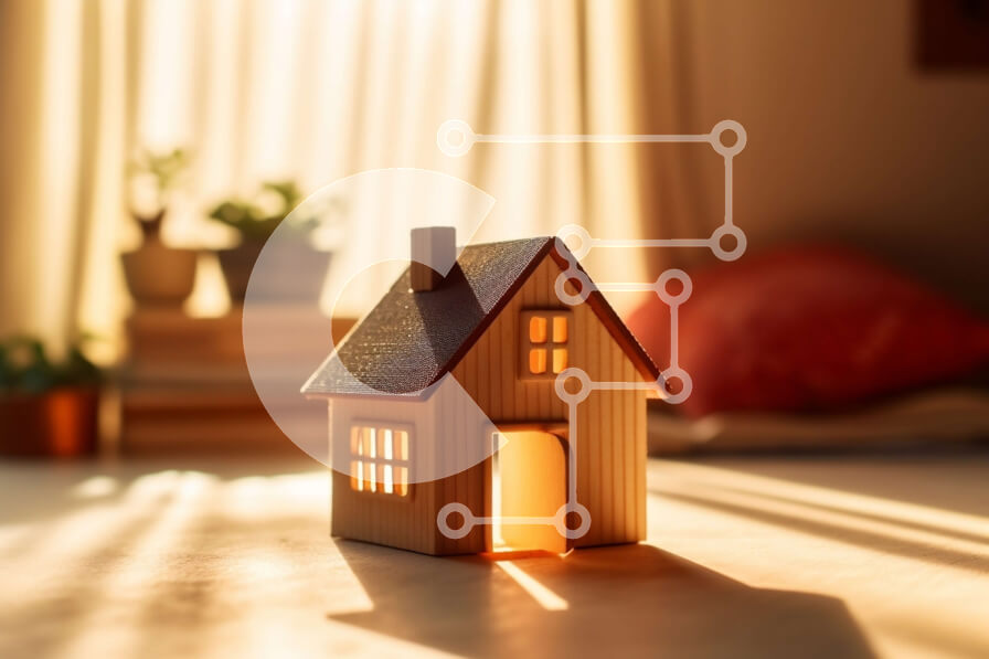 Intra Συλλεκτικό Ξύλινο Παζλ Plywood  4mm - Γοητευτική εικόνα ενός μικρού ξύλινου σπιτιού σε έναν κήπο Σε Ξύλινο Κουτί - Διαστάσεις Puzzle: 10x10 cm – 25 κομμάτια