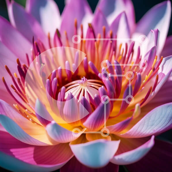 Intra Συλλεκτικό Ξύλινο Παζλ Plywood  4mm - Όμορφη κινηματογράφηση σε πρώτο πλάνο ενός ροζ λουλουδιού λωτού σε πλήρη άνθιση Σε Ξύλινο Κουτί - Διαστάσεις: 10x10 cm – 25 κομμάτια