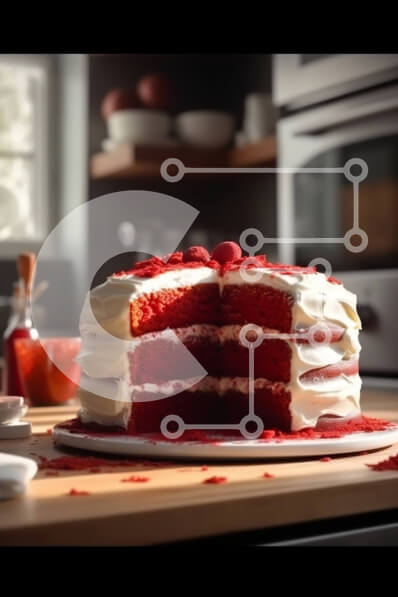 Σετ των 2 Intra Συλλεκτικό Ξύλινο Παζλ Plywood  4mm - Λαχταριστό κέικ Red Velvet με Λευκό Πάγωμα και Βατόμουρα από πάνω Σε Ξύλινο Κουτί - Διαστάσεις: 10x10 cm – 25 κομμάτια