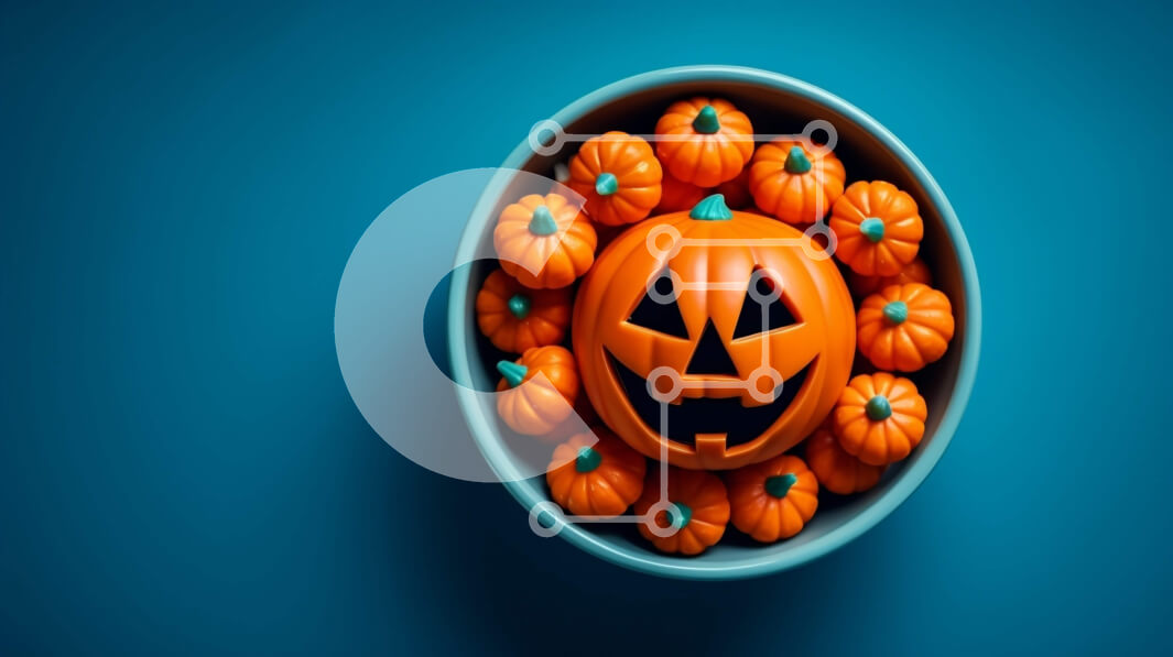 Intra Συλλεκτικό Ξύλινο Παζλ Plywood  4mm - Μπολ γεμάτο με πορτοκαλί κολοκύθες Σε Ξύλινο Κουτί - Διαστάσεις: 10x10 cm – 25 κομμάτια