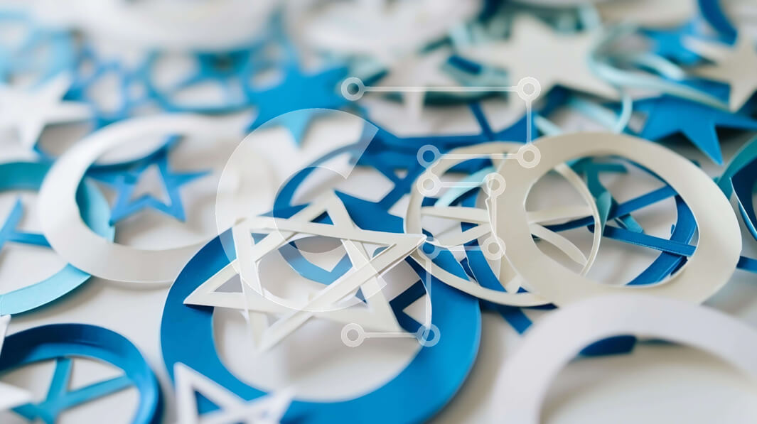 Intra Συλλεκτικό Ξύλινο Παζλ Plywood  4mm - Σχήματα από μπλε και λευκό χαρτί για το Πάσχα Σε Ξύλινο Κουτί - Διαστάσεις Puzzle: 10x10 cm – 25 κομμάτια