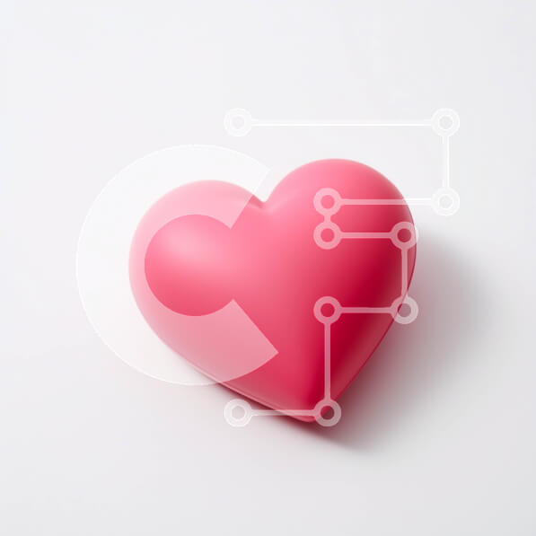 Intra Συλλεκτικό Ξύλινο Παζλ Plywood  4mm - Ροζ αντικείμενο σε σχήμα καρδιάς σε λευκή επιφάνεια Σε Ξύλινο Κουτί - Διαστάσεις Puzzle: 10x10 cm – 25 κομμάτια