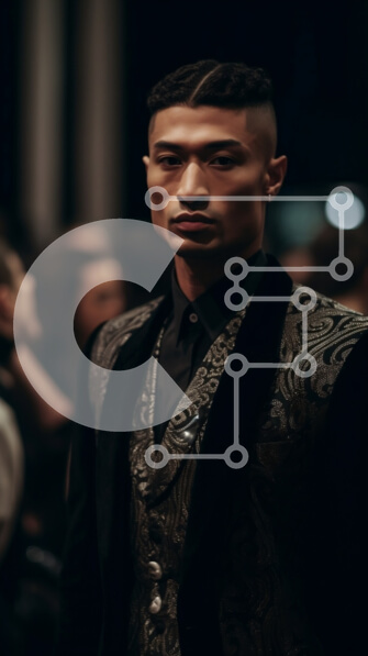 Intra Συλλεκτικό Ξύλινο Παζλ Plywood  4mm - Σοβαρός επιχειρηματίας με μαύρο κοστούμι και λευκό πουκάμισο με παπιγιόν Σε Ξύλινο Κουτί - Διαστάσεις Puzzle: 10x10 cm – 25 κομμάτια