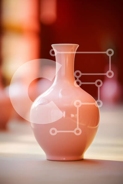 Intra Συλλεκτικό Ξύλινο Παζλ Plywood  4mm - Ροζ βάζα στο τραπέζι - Διακοσμητική διάταξη Σε Ξύλινο Κουτί - Διαστάσεις Puzzle: 10x10 cm – 25 κομμάτια