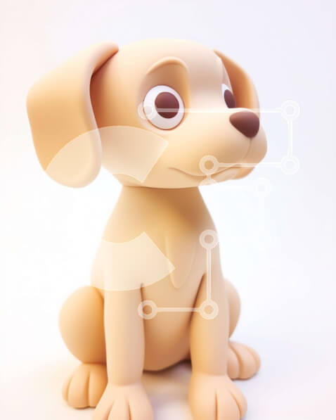 Intra Συλλεκτικό Ξύλινο Παζλ Plywood  4mm - Τρισδιάστατο ειδώλιο σκύλου που κάθεται και κοιτάζει ψηλά Σε Ξύλινο Κουτί - Διαστάσεις: 10x10 cm – 25 κομμάτια