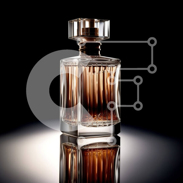 Σετ των 2 Intra Συλλεκτικό Ξύλινο Παζλ Plywood  4mm - Κομψό μπουκάλι αρώματος σε μαύρο φόντο Σε Ξύλινο Κουτί - Διαστάσεις: 10x10 cm – 25 κομμάτια