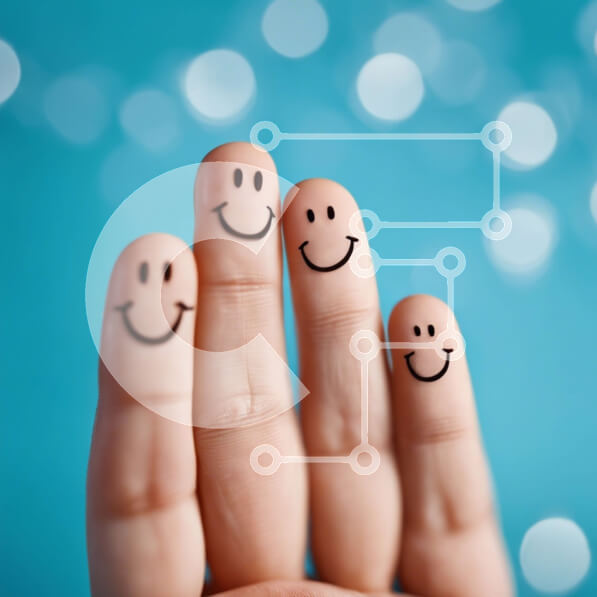 Intra Συλλεκτικό Ξύλινο Παζλ Plywood  4mm - Smiley Face Fingers Puzzle με Θέμα Abstract Ιστορικό Σε Ξύλινο Κουτί - Διαστάσεις Puzzle: 10x10 cm – 25 κομμάτια