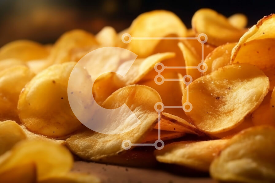 Σετ των 2 Intra Συλλεκτικό Ξύλινο Παζλ Plywood  4mm - Ικανοποιήστε τη λαχτάρα σας με νόστιμα πατατάκια Σε Ξύλινο Κουτί - Διαστάσεις: 10x10 cm – 25 κομμάτια