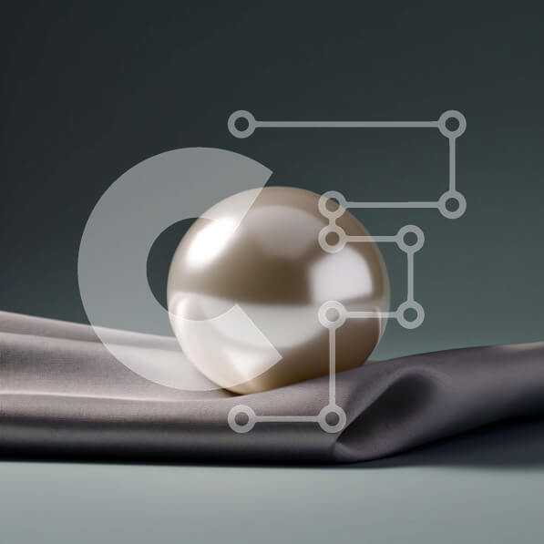 Intra Συλλεκτικό Ξύλινο Παζλ Plywood  4mm - Όμορφη εικόνα ενός λευκού μαργαριταριού σε ένα μαύρο πανί Σε Ξύλινο Κουτί - Διαστάσεις: 10x10 cm – 25 κομμάτια