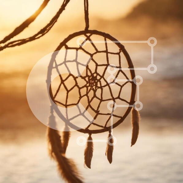 Intra Συλλεκτικό Ξύλινο Παζλ Plywood  4mm - Ονειροπαγίδα που κρέμεται από το κλαδί δέντρου στο ηλιοβασίλεμα Σε Ξύλινο Κουτί - Διαστάσεις: 10x10 cm – 25 κομμάτια