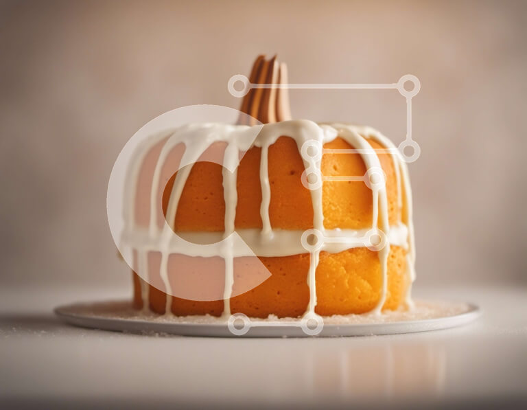 Σετ των 2 Intra Συλλεκτικό Ξύλινο Παζλ Plywood  4mm - Κέικ πορτοκαλιού με γλάσο και πασπαλίζουμε Σε Ξύλινο Κουτί - Διαστάσεις: 10x10 cm – 25 κομμάτια