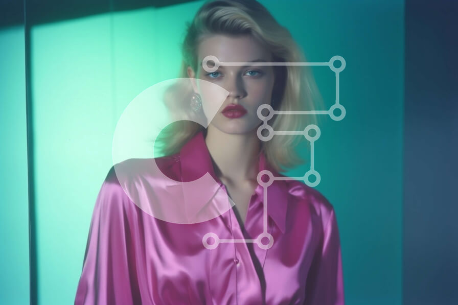 Intra Συλλεκτικό Ξύλινο Παζλ Plywood  4mm - Όμορφη γυναίκα με ροζ σατέν μπλούζα Σε Ξύλινο Κουτί - Διαστάσεις Puzzle: 10x10 cm – 25 κομμάτια