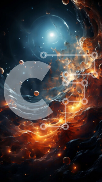 Intra Συλλεκτικό Ξύλινο Παζλ Plywood  4mm - Μυστηριώδες και εντυπωσιακό ψηφιακό έργο τέχνης μιας διαστημικής σκηνής Σε Ξύλινο Κουτί - Διαστάσεις Puzzle: 10x10 cm – 25 κομμάτια