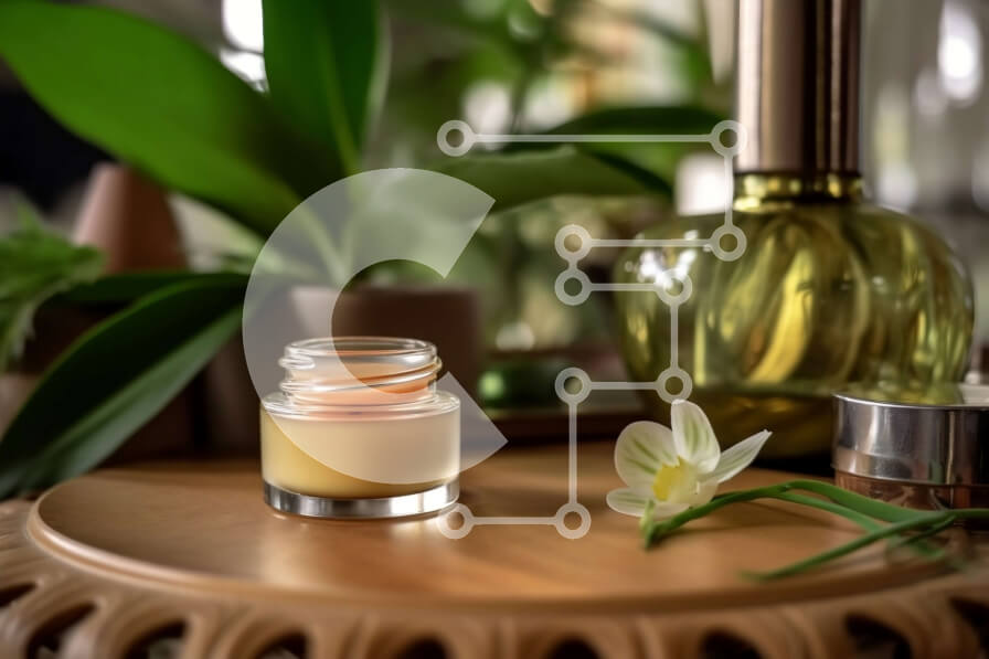 Intra Συλλεκτικό Ξύλινο Παζλ Plywood  4mm - Όμορφη φωτογραφία της φύσης από μικρό γυάλινο βάζο με λευκό λουλούδι σε ξύλινο τραπέζι Σε Ξύλινο Κουτί - Διαστάσεις: 10x10 cm – 25 κομμάτια