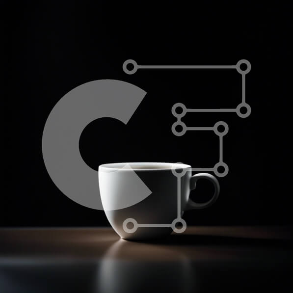 Σετ των 2 Intra Συλλεκτικό Ξύλινο Παζλ Plywood  4mm - Μινιμαλιστική εικόνα ενός λευκού φλιτζάνι καφέ σε ένα σκοτεινό τραπέζι Σε Ξύλινο Κουτί - Διαστάσεις: 10x10 cm – 25 κομμάτια