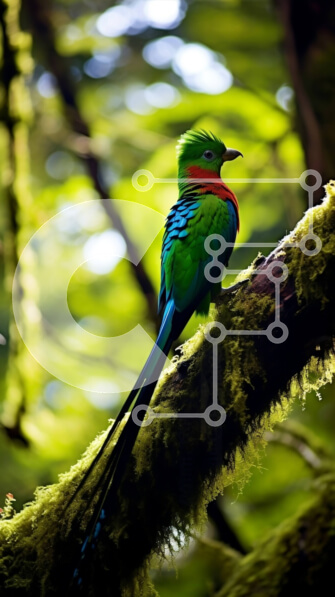 Σετ των 2 Intra Συλλεκτικό Ξύλινο Παζλ Plywood  4mm - Ζωντανή εικόνα του πουλιού στο ποώδη κλαδί στο πράσινο δάσος Σε Ξύλινο Κουτί - Διαστάσεις: 10x10 cm – 25 κομμάτια