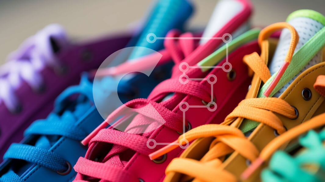 Σετ των 2 Intra Συλλεκτικό Ξύλινο Παζλ Plywood  4mm - Συλλογή πολύχρωμων αθλητικών παπουτσιών Σε Ξύλινο Κουτί - Διαστάσεις: 10x10 cm – 25 κομμάτια