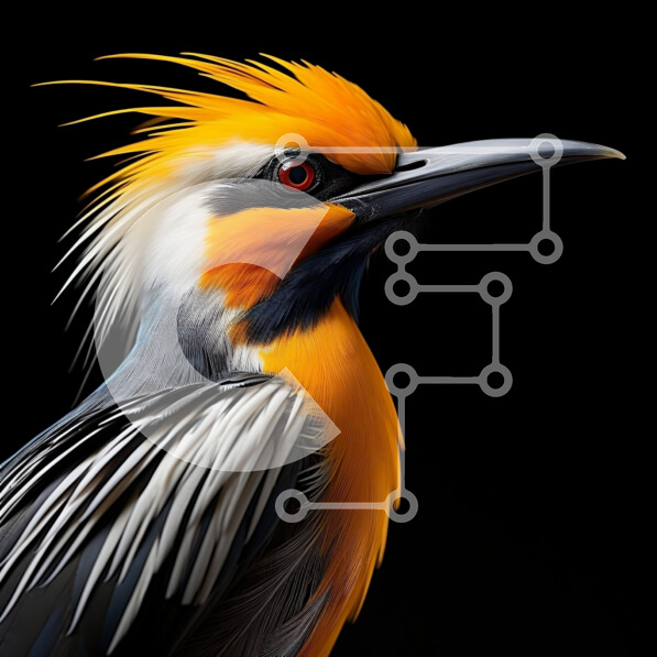 Intra Συλλεκτικό Ξύλινο Παζλ Plywood  4mm - Όμορφη εικόνα ενός πολύχρωμου πουλιού με περίπλοκο φτέρωμα Σε Ξύλινο Κουτί - Διαστάσεις: 10x10 cm – 25 κομμάτια