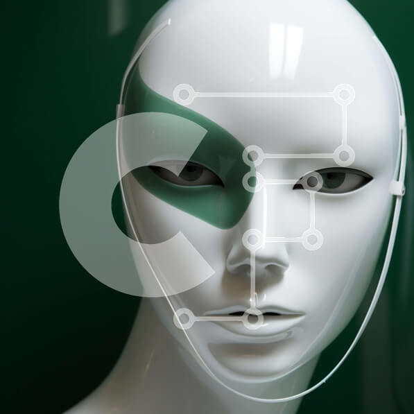 Σετ των 2 Intra Συλλεκτικό Ξύλινο Παζλ Plywood  4mm - Ανέκφραστο μανεκέν με πράσινα μάτια Σε Ξύλινο Κουτί - Διαστάσεις: 10x10 cm – 25 κομμάτια