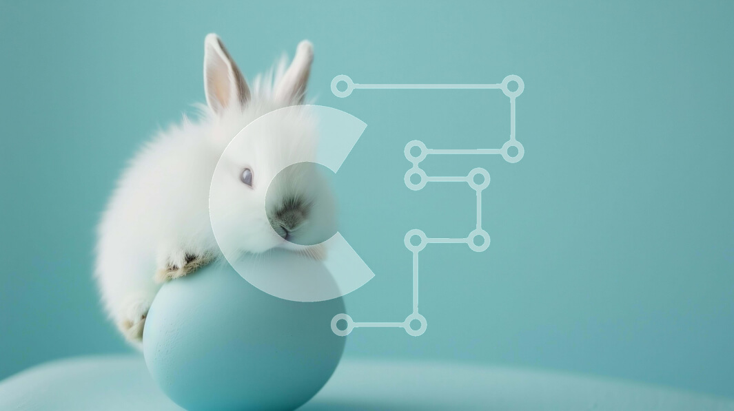 Intra Συλλεκτικό Ξύλινο Παζλ Plywood  4mm - Λευκό λαγουδάκι που κάθεται στο μπλε πασχαλινό αυγό Σε Ξύλινο Κουτί - Διαστάσεις: 10x10 cm – 25 κομμάτια