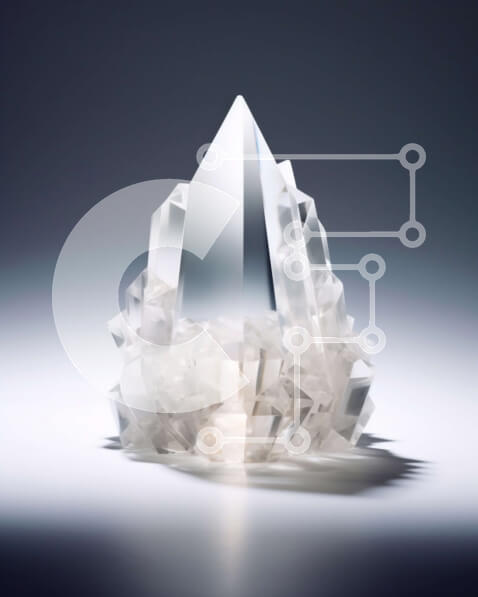 Intra Συλλεκτικό Ξύλινο Παζλ Plywood  4mm - Όμορφη εικόνα ενός καθαρού κρυστάλλου σε μια μαύρη επιφάνεια Σε Ξύλινο Κουτί - Διαστάσεις: 10x10 cm – 25 κομμάτια