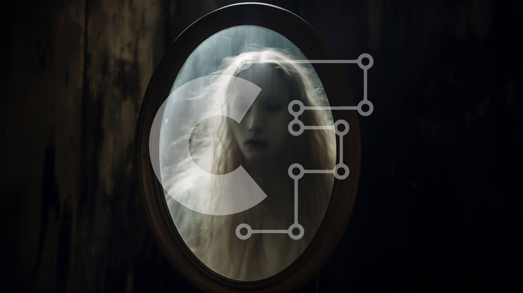 Intra Συλλεκτικό Ξύλινο Παζλ Plywood  4mm - Αντανάκλαση της ομορφιάς: Γυναίκα με μακριά λευκά μαλλιά και περίτεχνο κυκλικό καθρέφτη Σε Ξύλινο Κουτί - Διαστάσεις Puzzle: 10x10 cm – 25 κομμάτια